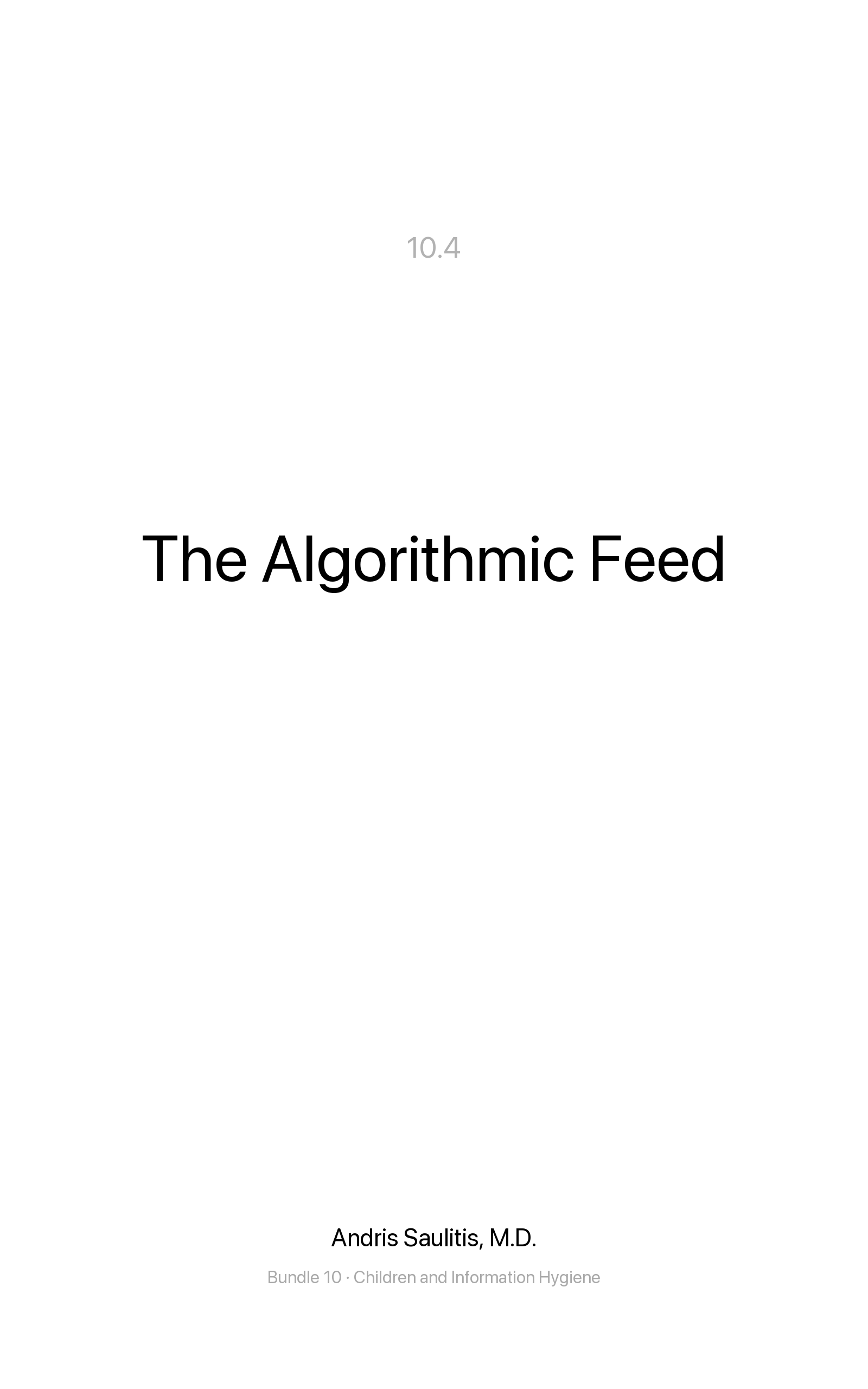The Algorithmic Feed