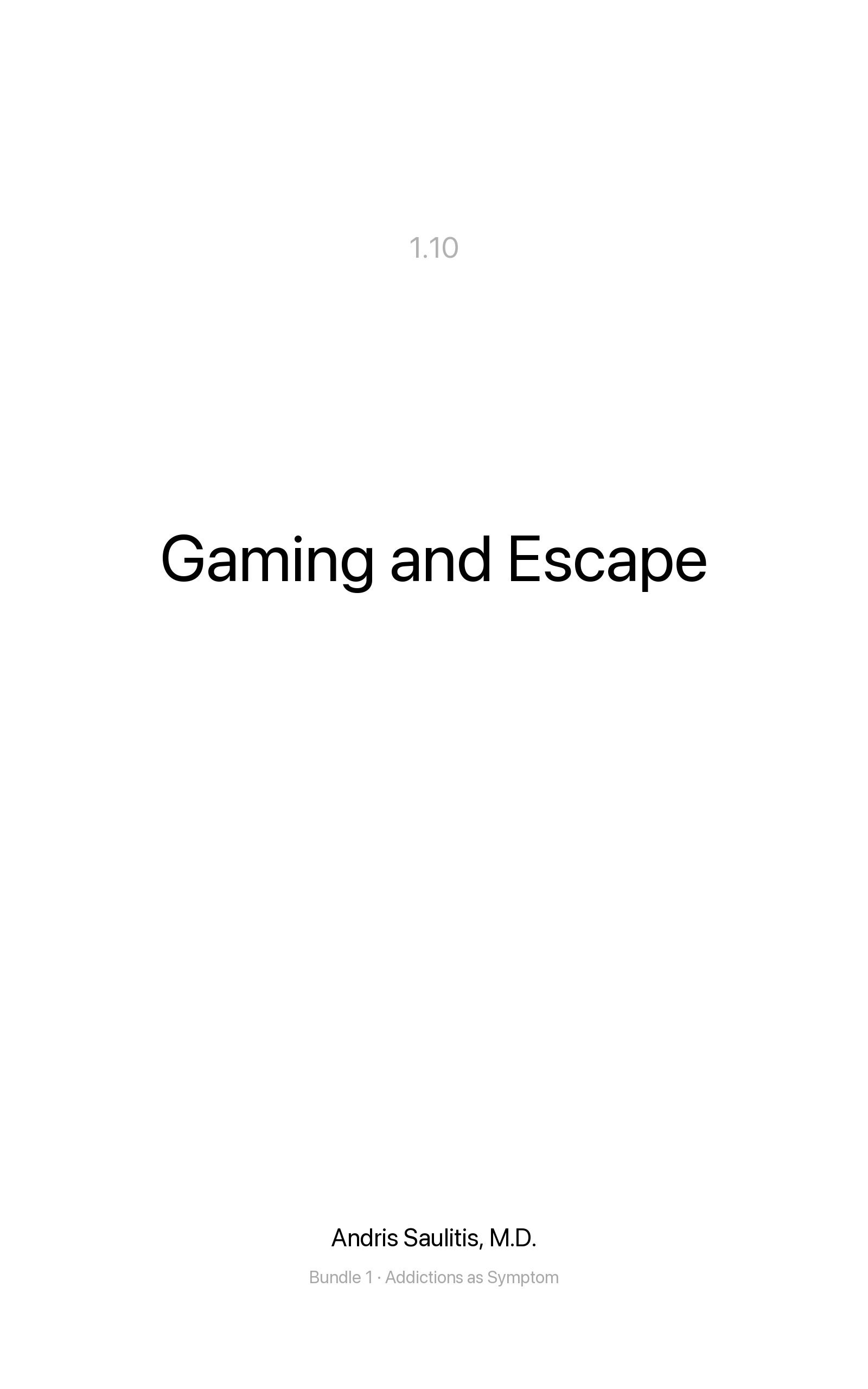 Игры и бегство